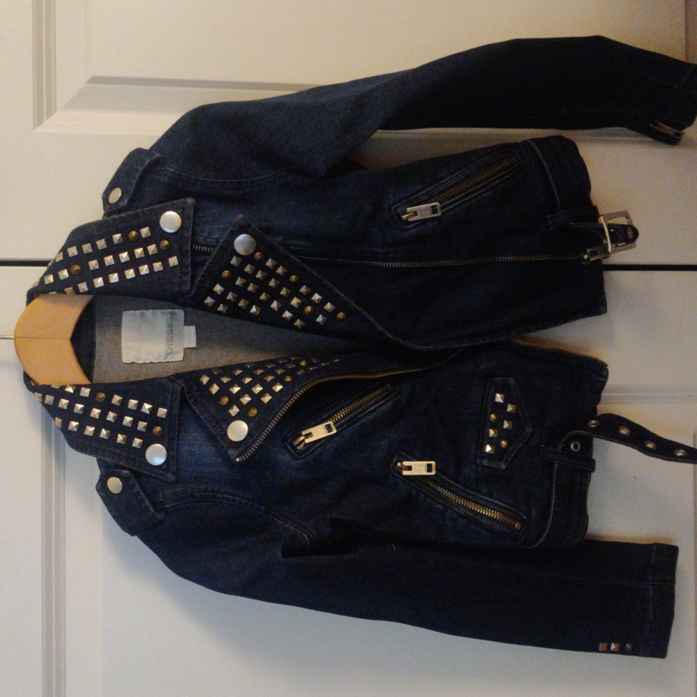 DIESEL studded kids rocker denim jacket 8